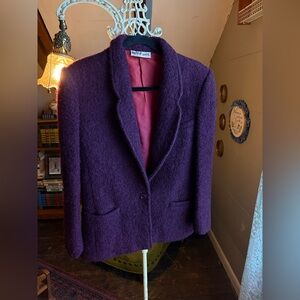 Bonnie White Plum Chic Blazer: Women's size small (1-4) Not shown on Jacket.